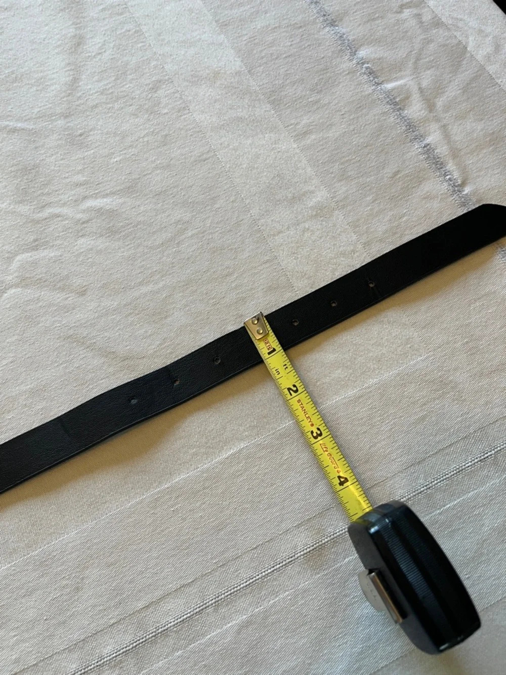 NWT Inditex Black Belt Gold Tone Buckle